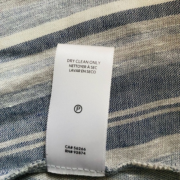 SPLENDID | Chambray Multi Stripe Tulip Sleeve Maxi Dress Size Small - Picture 9 of 9